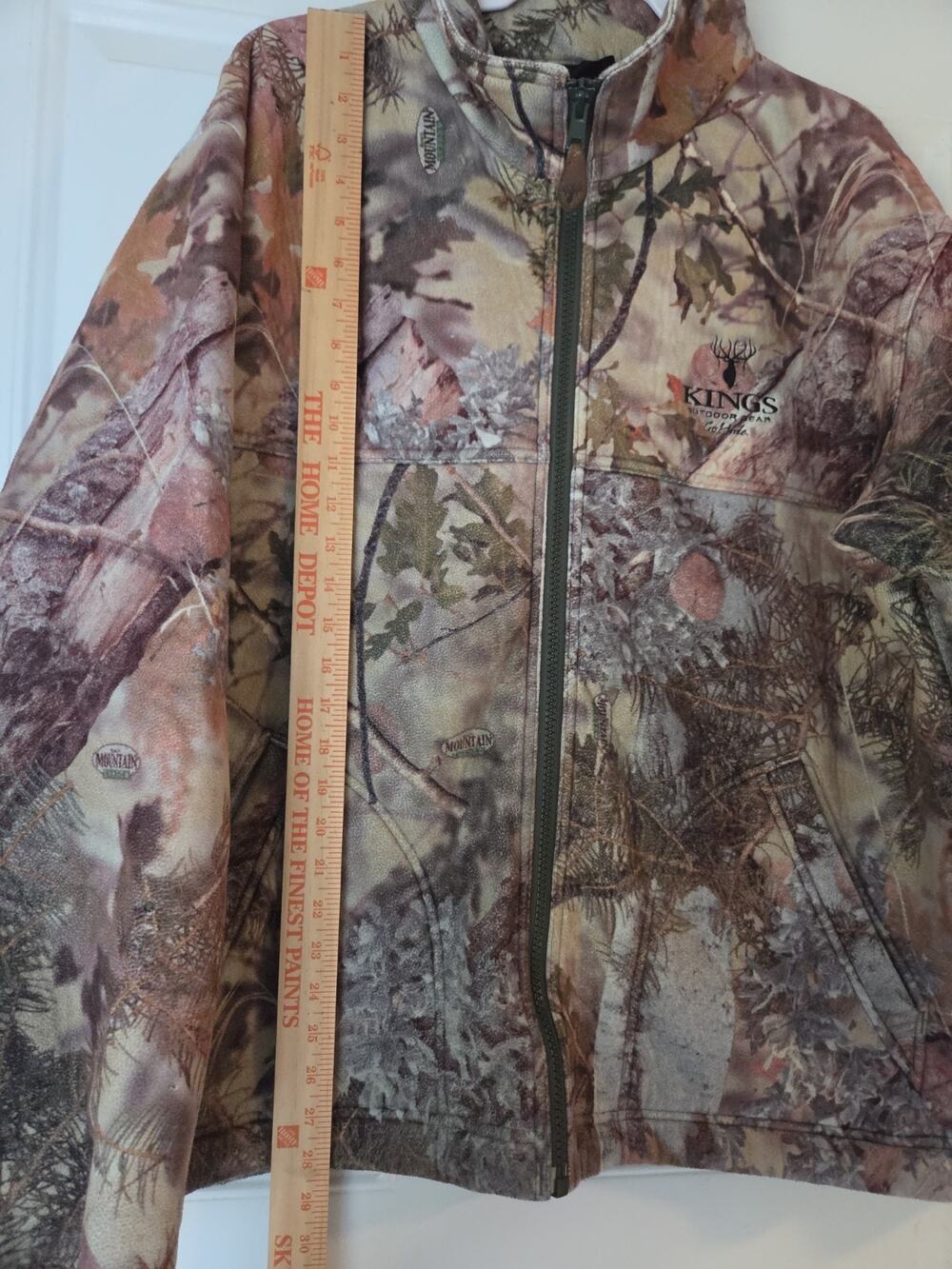 King's Outdoor Gear GoHide Mountain Camo Hunting Jacket Mens XL Full Zip Fleece